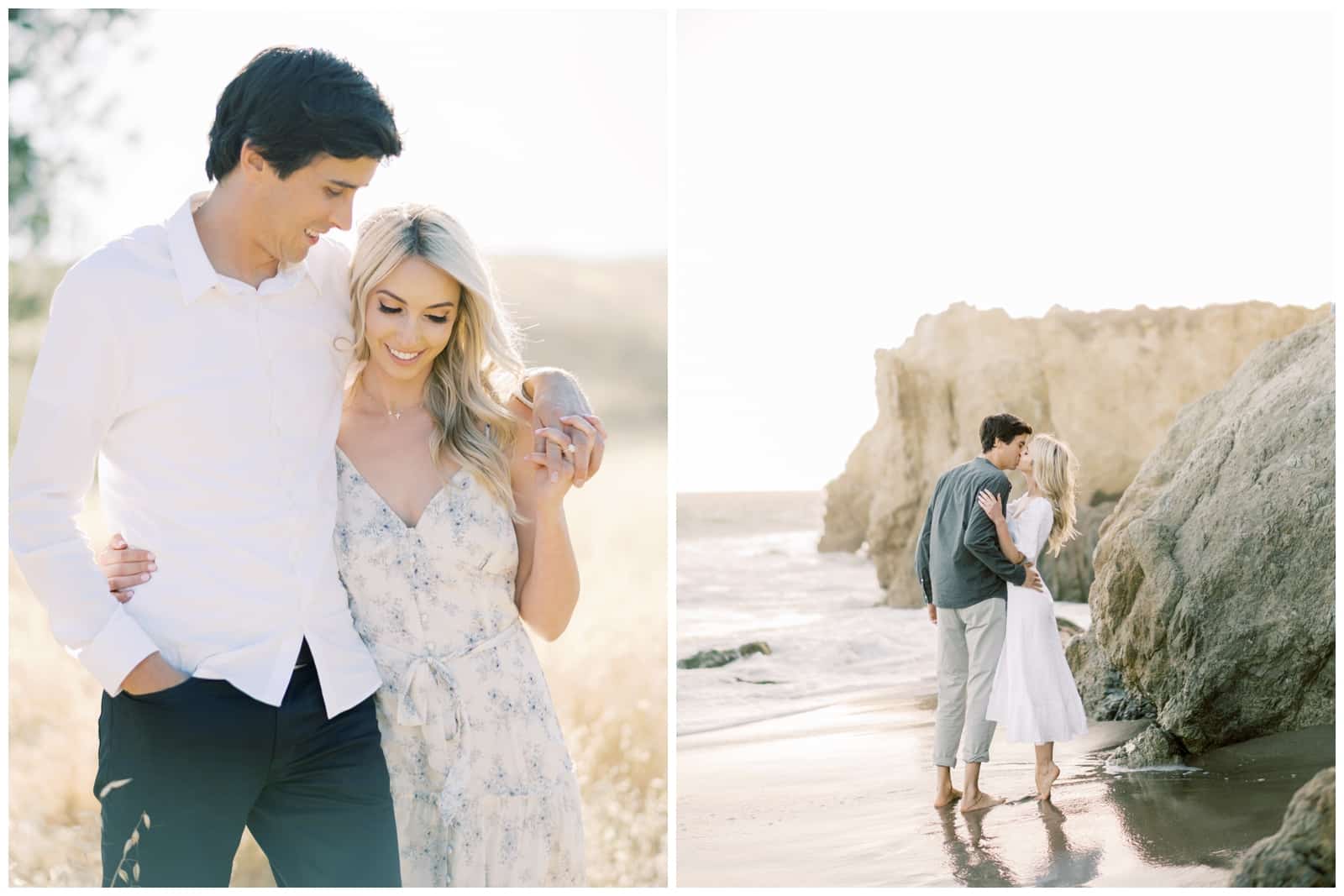 malibu engagement and wedding photographer in southern california beach and nature engagement photos